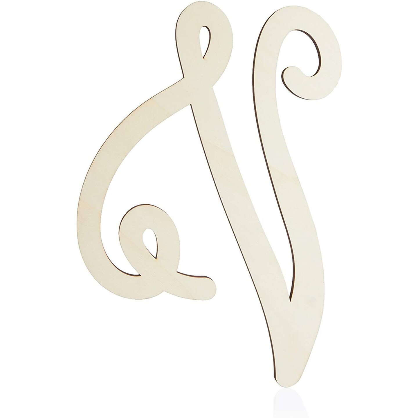 Wooden Monogram Alphabet Letters, Decorative Letter V (13 Inches)