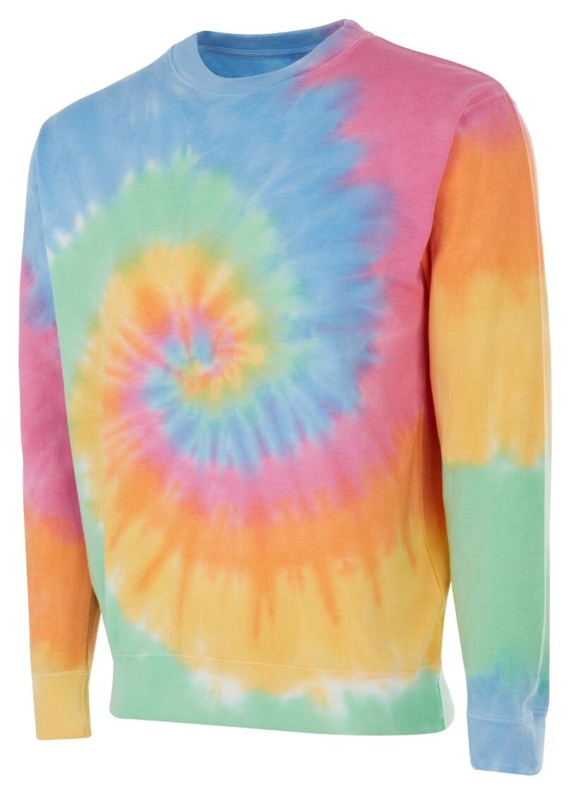 Men and Women&#x27;s Tie Dye Fleece Long Sleeve