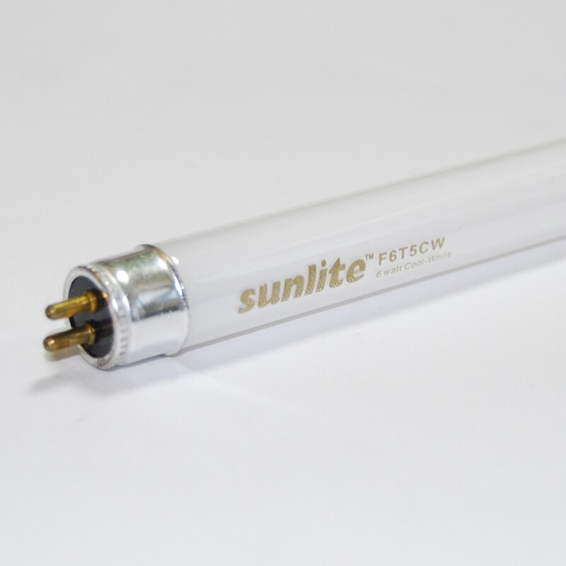 SUNLITE 6w T5 F6T5/CW Cool White 9 inch 4100k Fluorescent Tube Light