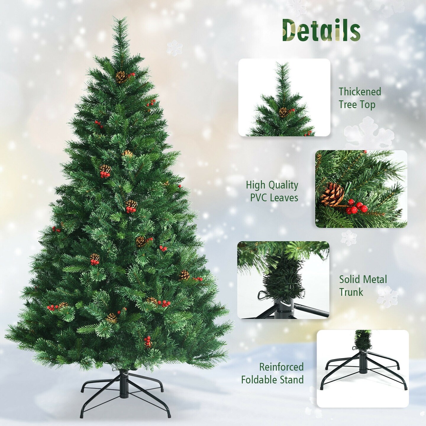 Pre-Lit Christmas Spruce Tree