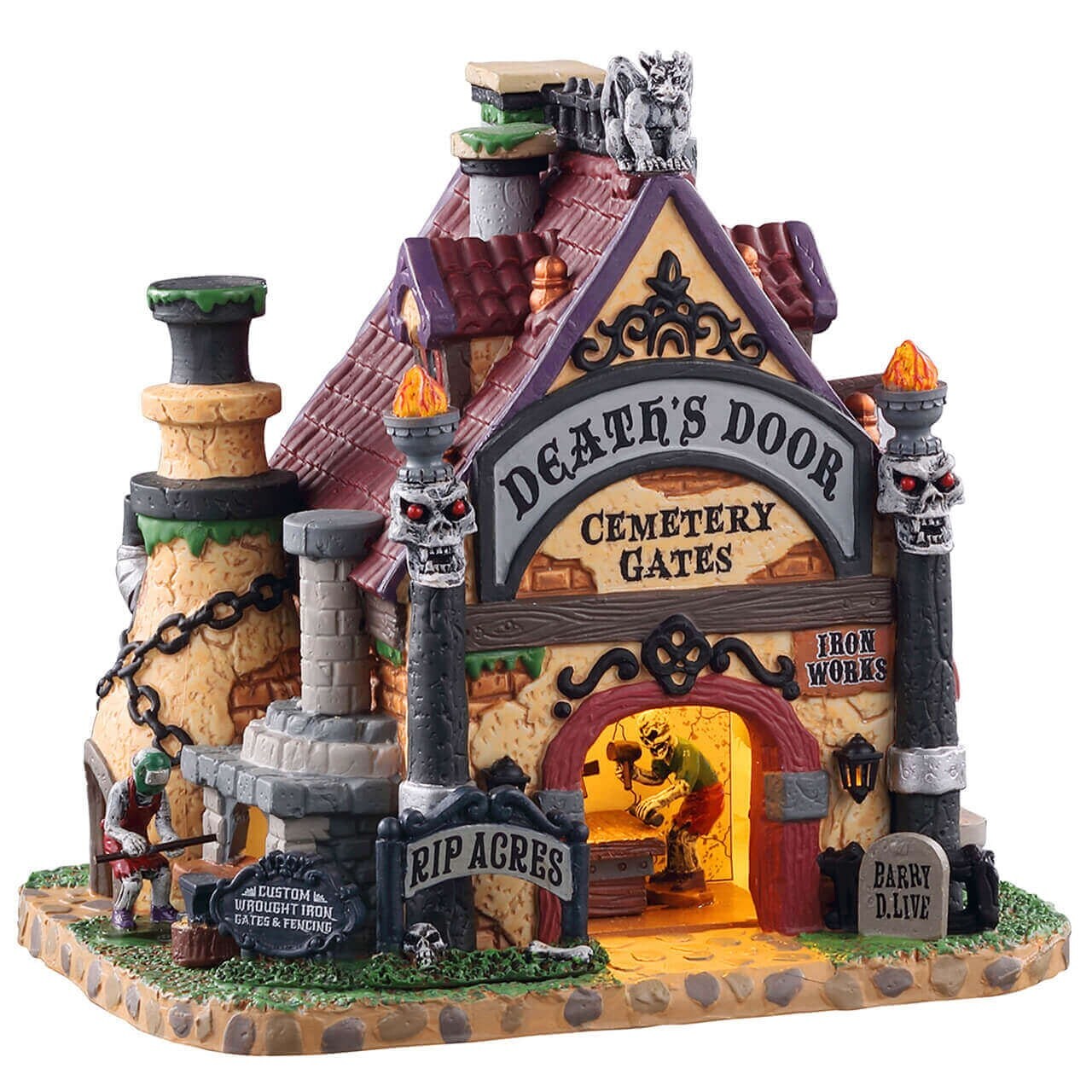 Lemax&#xAE; Spooky Town&#x2122; Halloween Village: Death&#x27;s Door Cemetery Gates