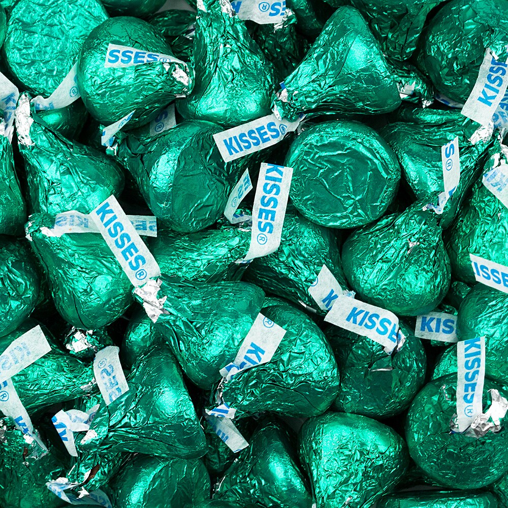 Green Candy Hershey&#x27;s Kisses Milk Chocolates