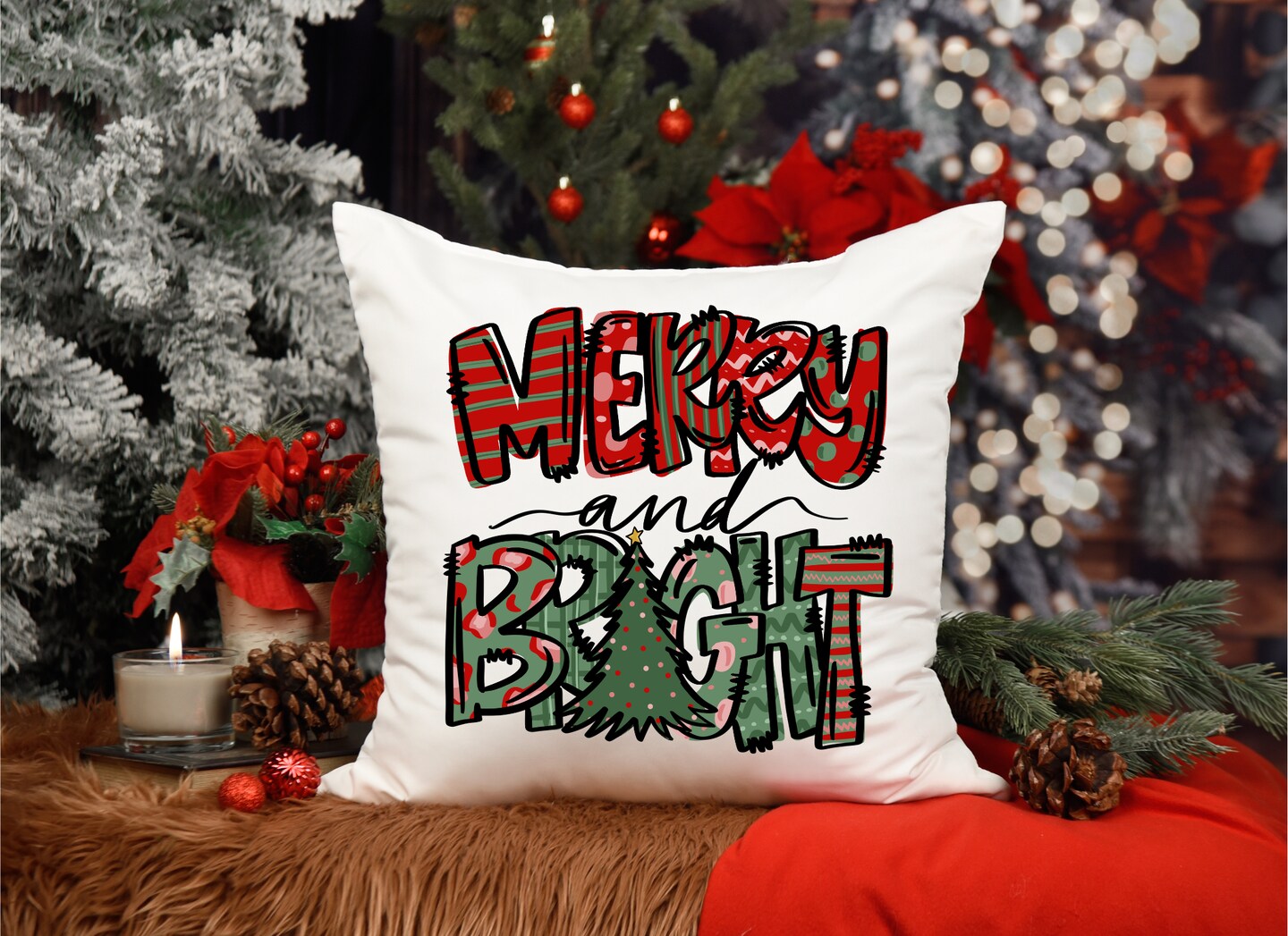 Merry and sales bright pillow cover
