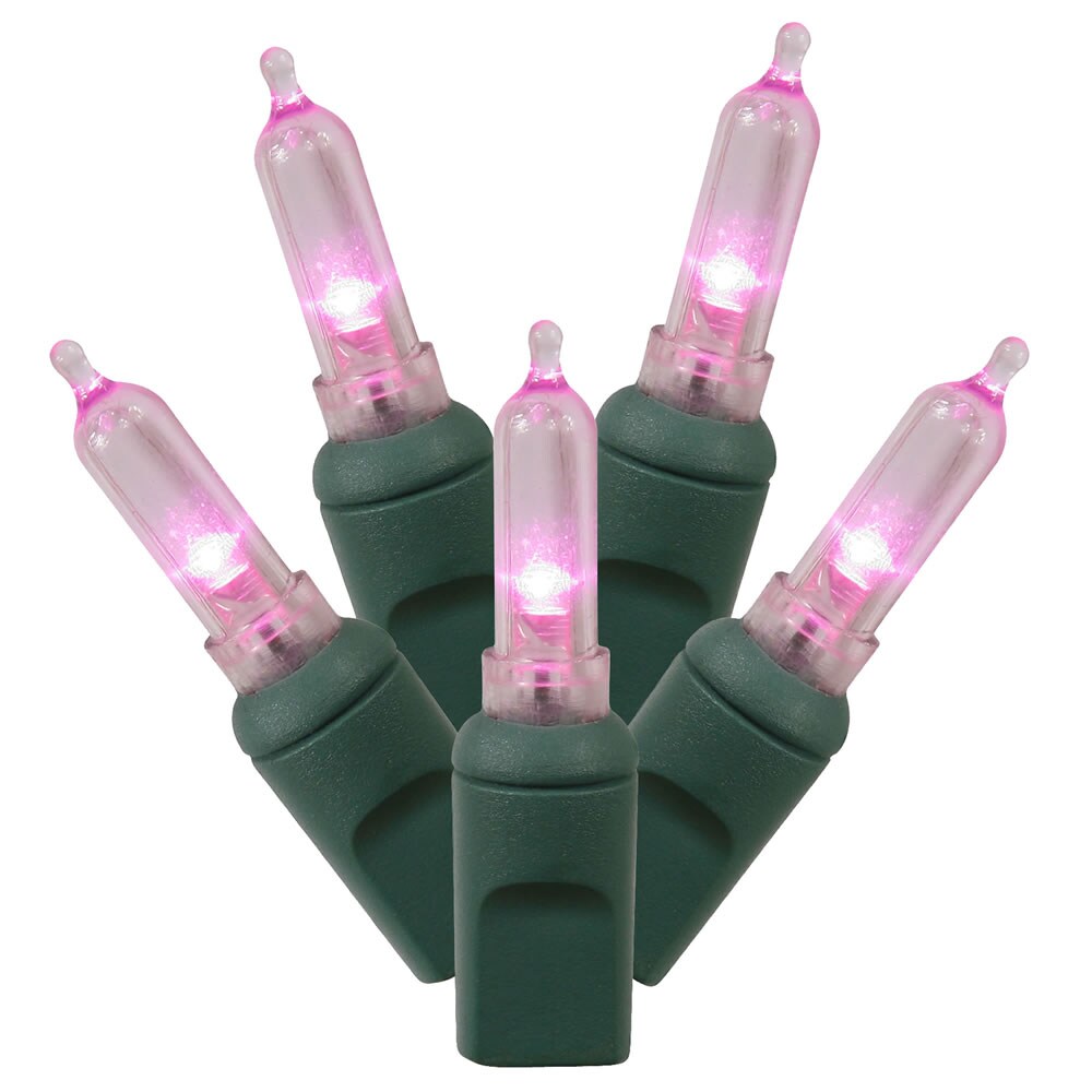 50Lt Pink LED / Green Wire Italian EC 6&#x22;x25&#x27;L