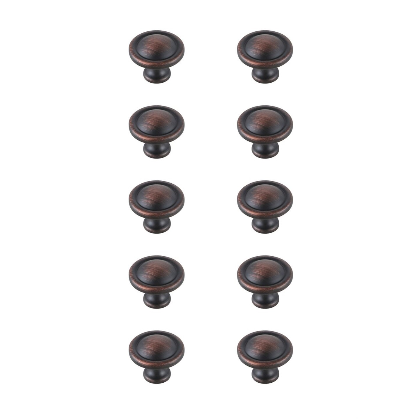 Garlande 1.2&#x22; Diameter Oil-rubbed Bronze Mushroom Knob Multipack (Set of 10)