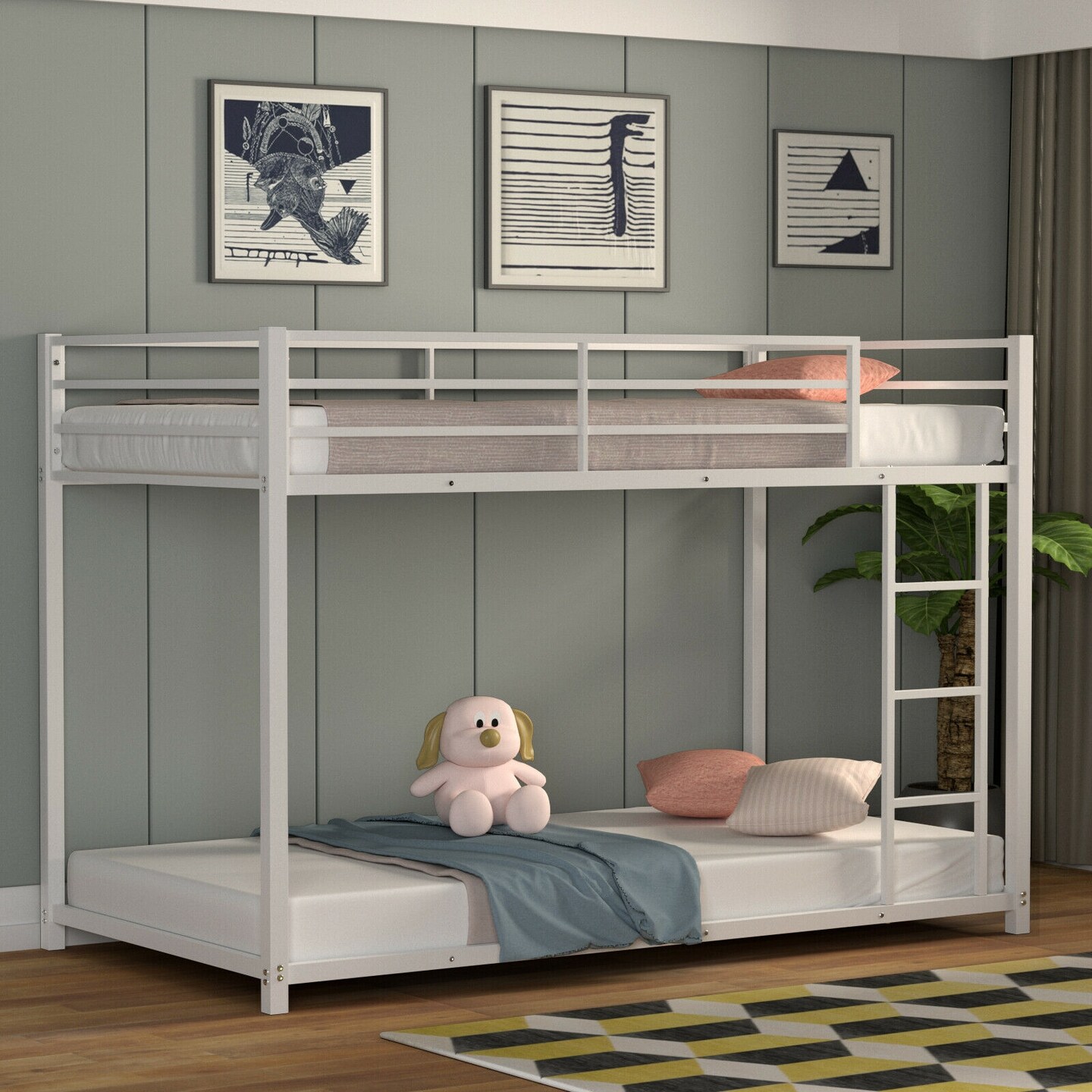 Metal Bunk Bed Twin Over Classic Bunk Bed Frame