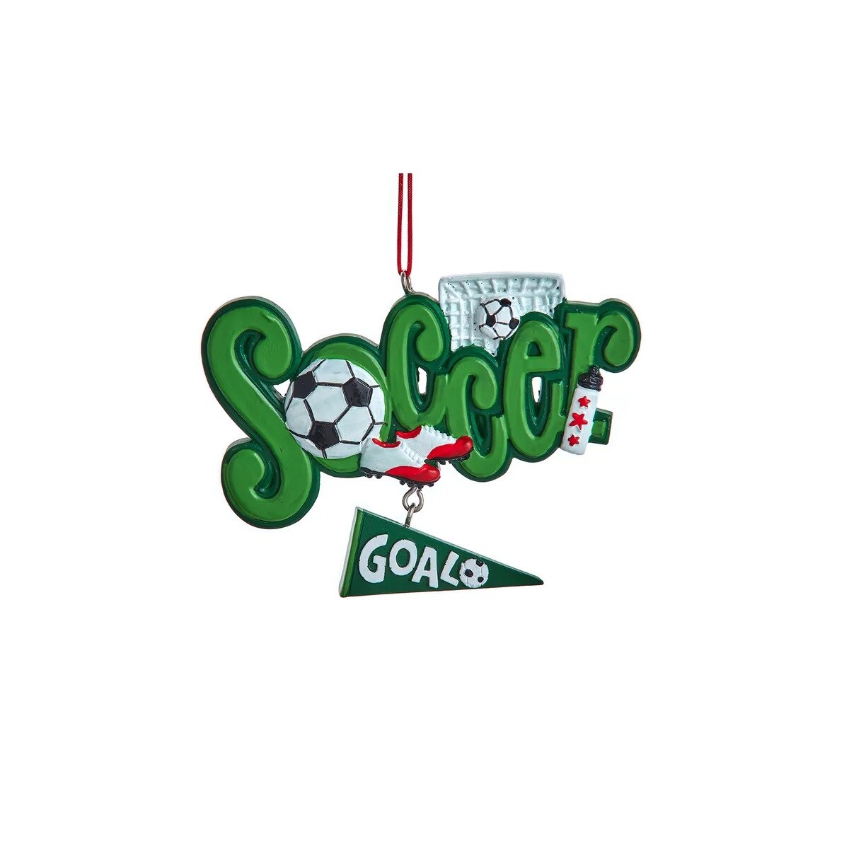 KSA Set of 12 "Soccer Goal" Christmas Ornaments 4" Michaels