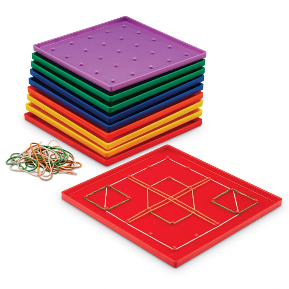 Learning Resources Plastic Geoboards - Set of 10