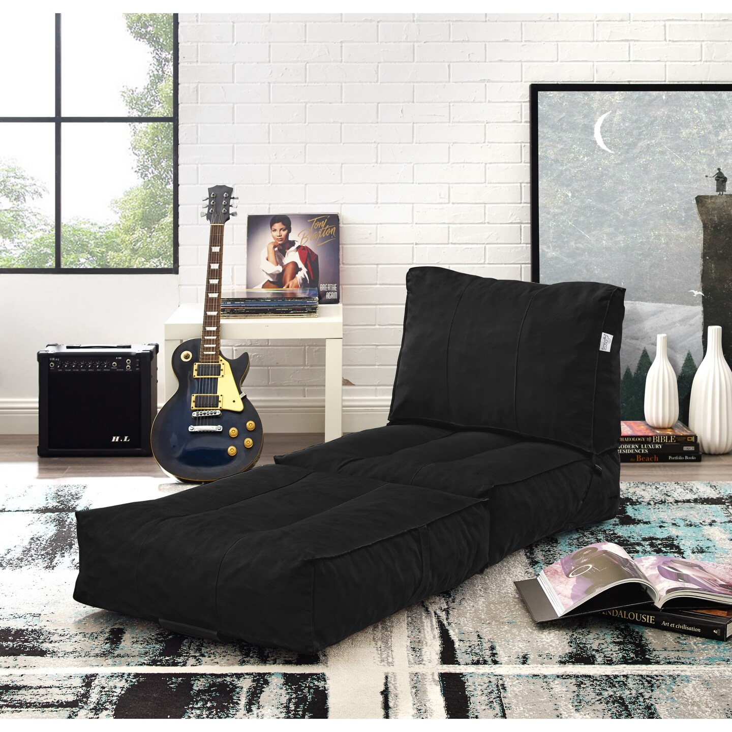 Cloudy Nylon Bean Bag Chair/ Foam Sofa/ Lounge Convertable Chair/ Sleeper Chair/ Memory Foam Sofa/ Flip Chair