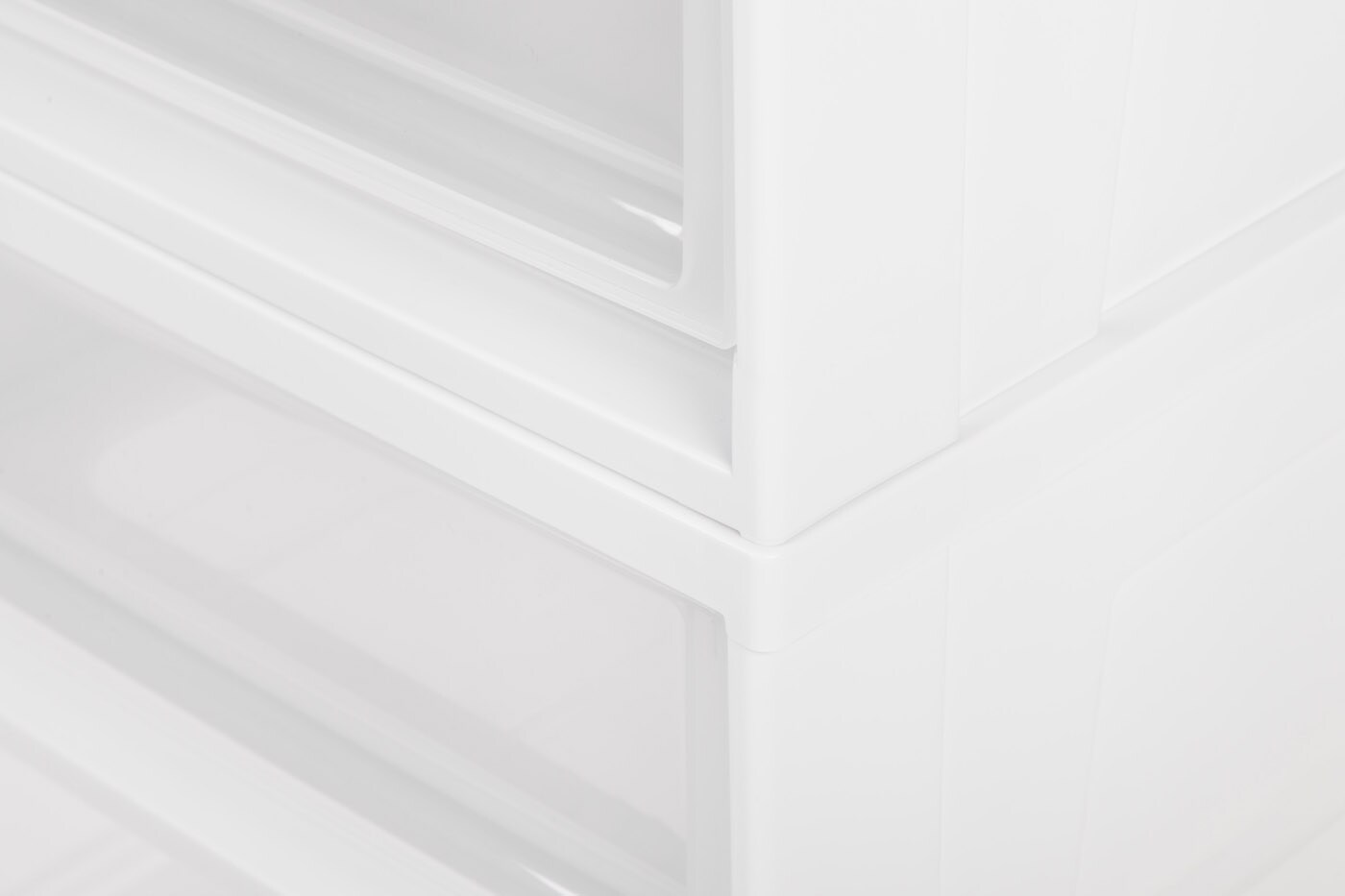 Plastic Clear Stackable Modular Shallow Storage Drawers Chest Box