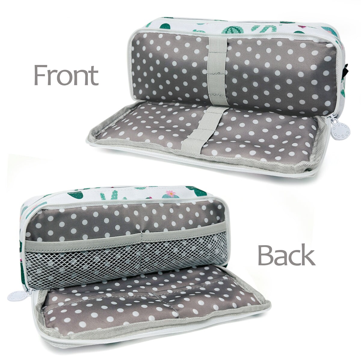 Wrapables Large Capacity Pencil Case, 3 Compartment Pencil Pouch for Stationery Pens