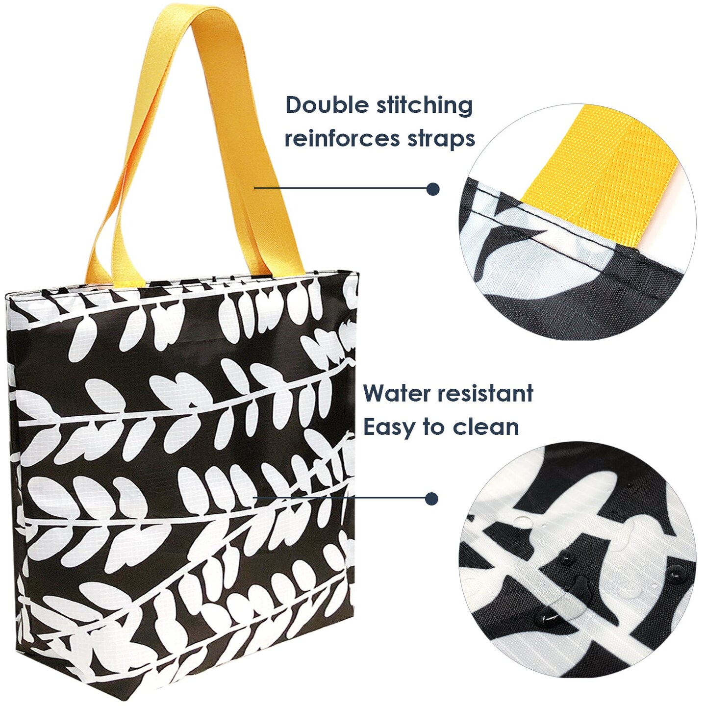 Wrapables Carryall Shopping Travel Tote Bag with Durable Ripstop Polyester - Foldable, Waterproof, and OEKO-TEX Certified