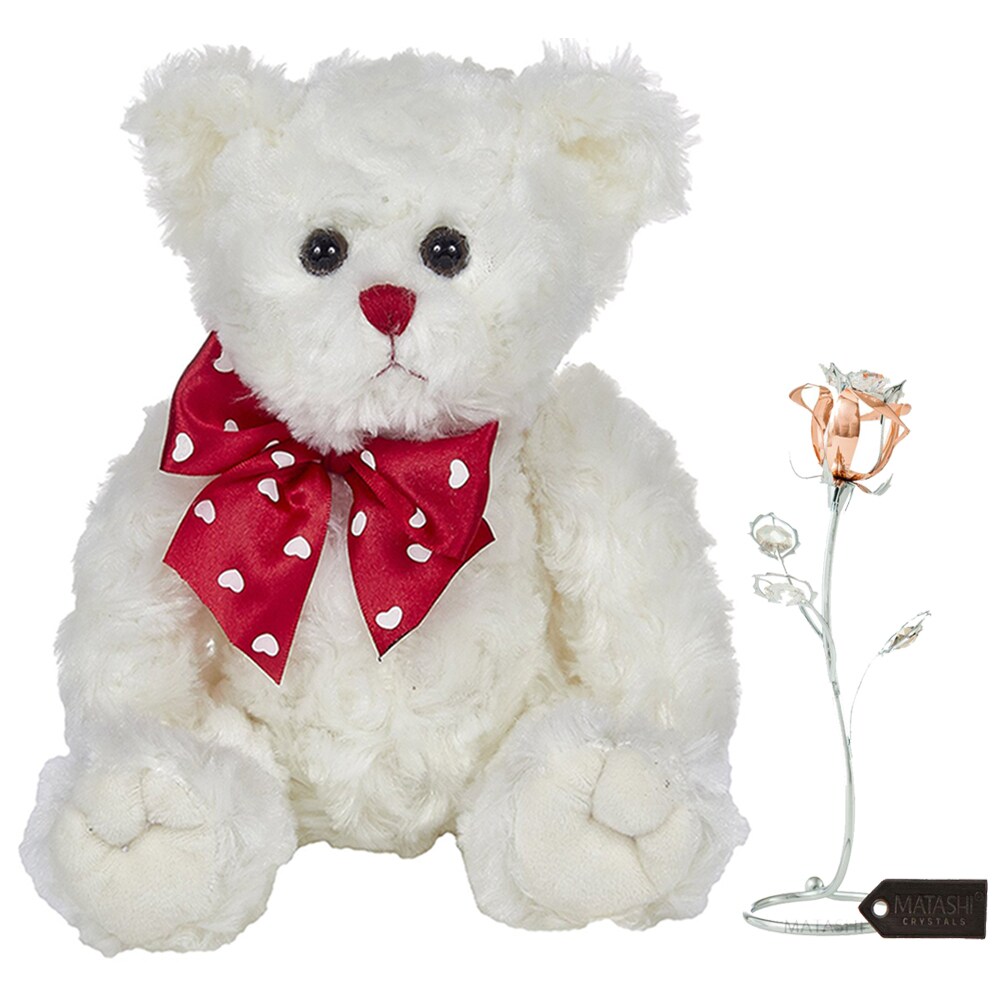 Rose gold online stuffed teddy bear