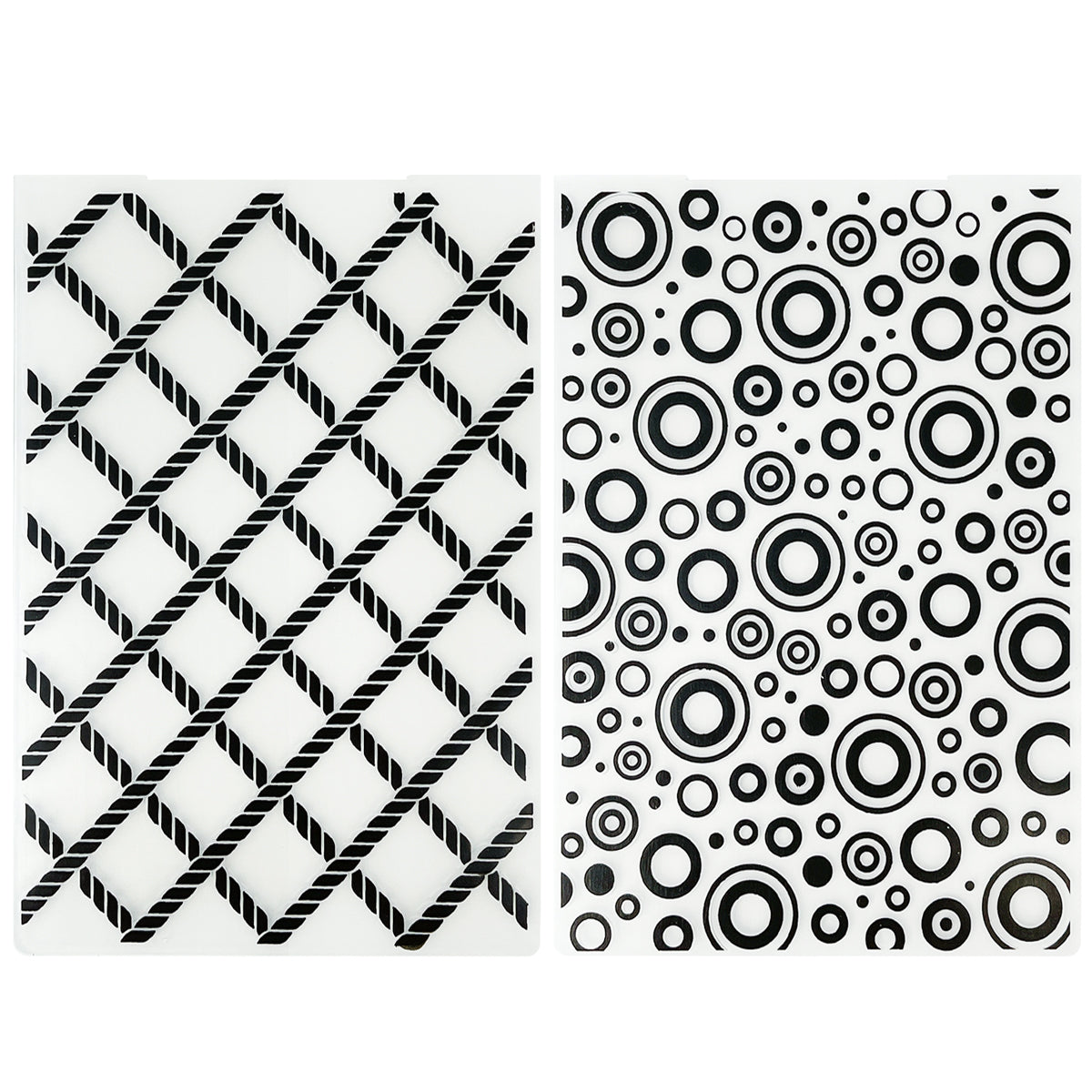 Wrapables Embossing Folder Paper Stamp Template for Scrapbooking, Card Making, DIY Arts & Crafts (Set of 2)