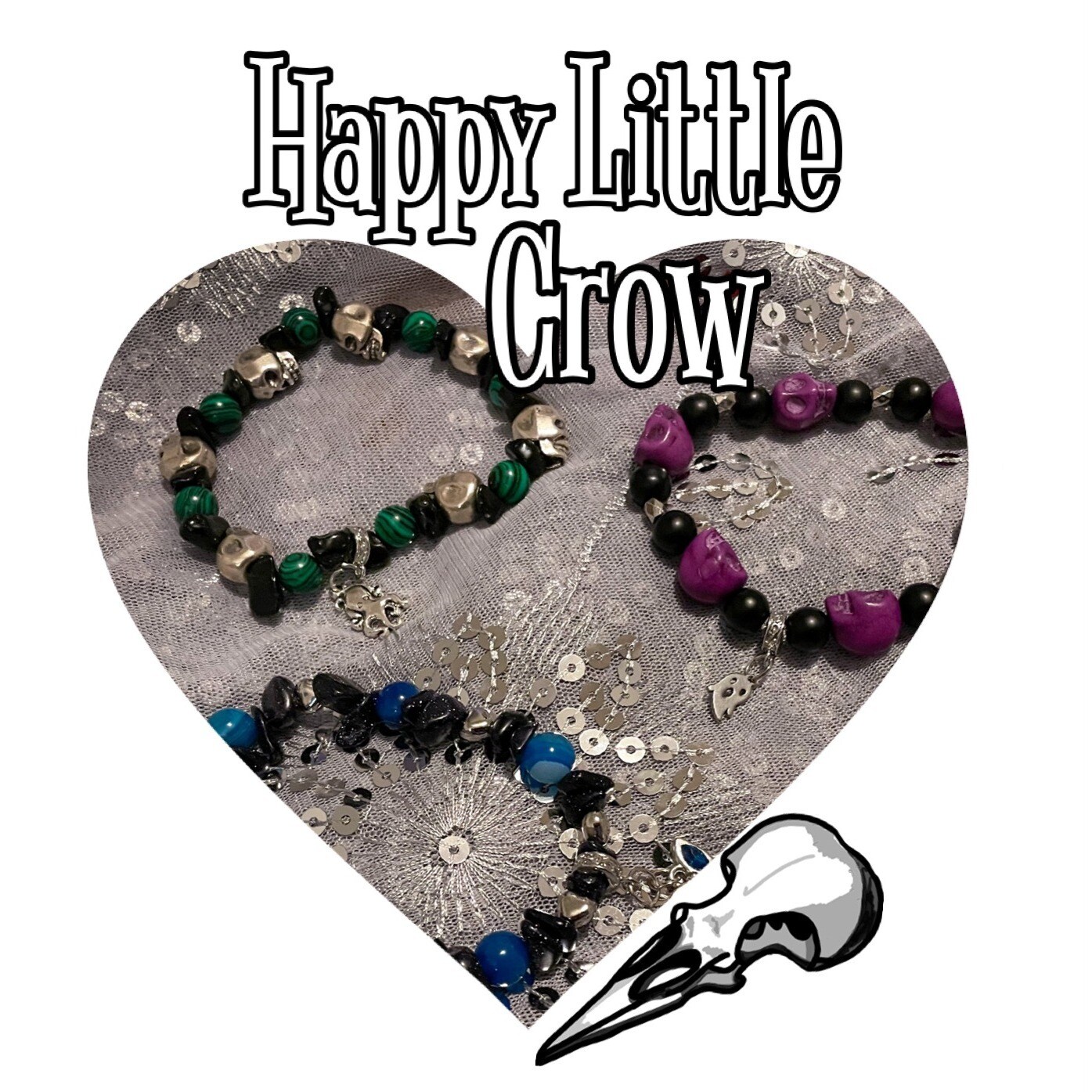 Crow Hearts selling Checkered Alphabet Bracelet