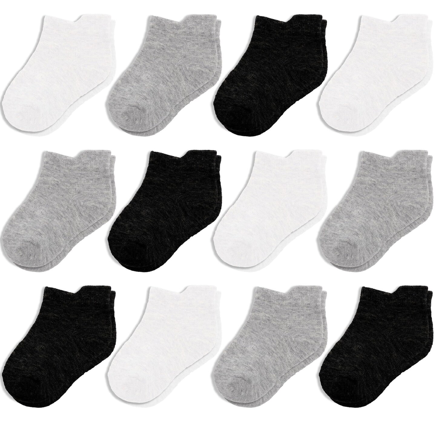 CozyWay 12 Pack Ankle Cotton Baby Socks, Stretch Newborn Socks For