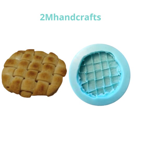 2.85 Inch Lattice Pie Crust Topper| Pie Crust Shape Silicone Mold| Soap| Candle | Mold for Wax| Mold for Resin| Not Food Grade