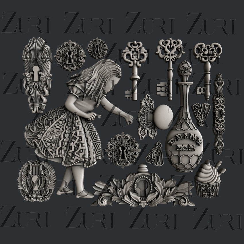 Zuri Designs Inc Zuri Designs Alice&#x27;s Keys
