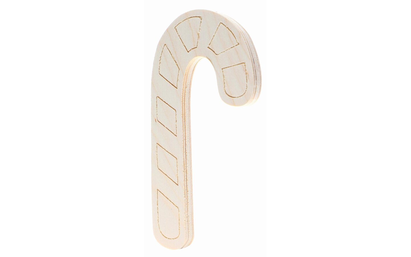 Good Wood Shape Candy Cane 7x3.5&#x22;
