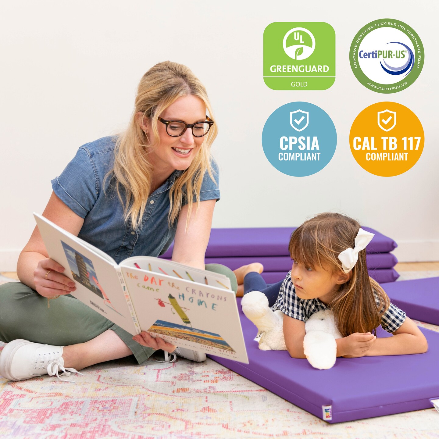 Rainbow Rest Mat, 2in, Sleeping Pad, 5-Piece