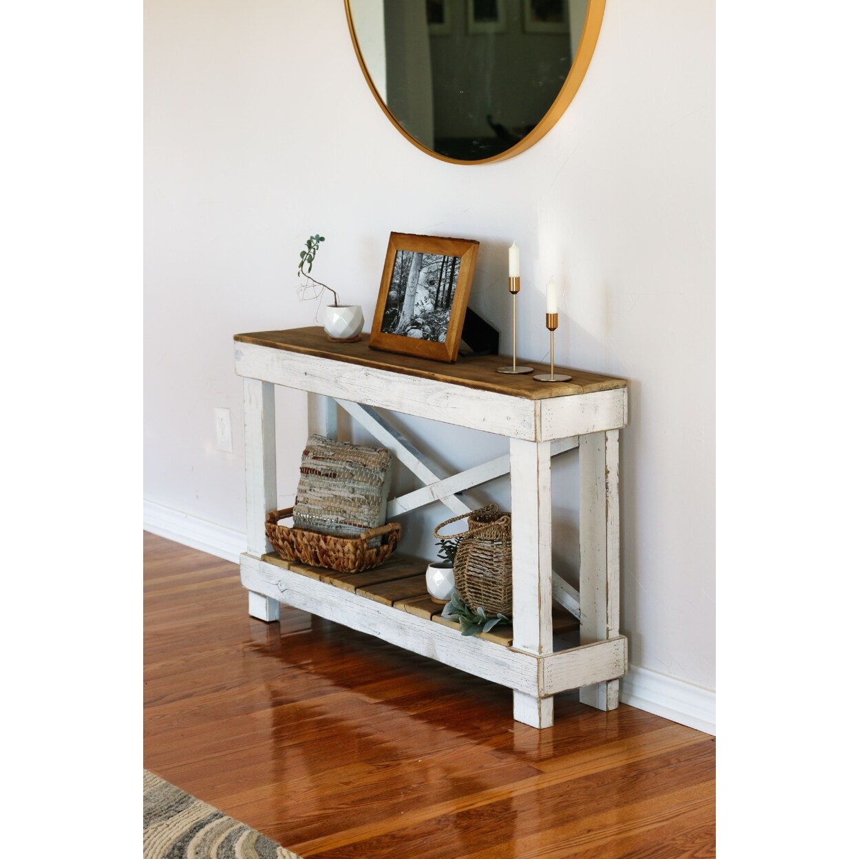 Doug and Cristy Designs 46&#x22; White Combo X Back Console