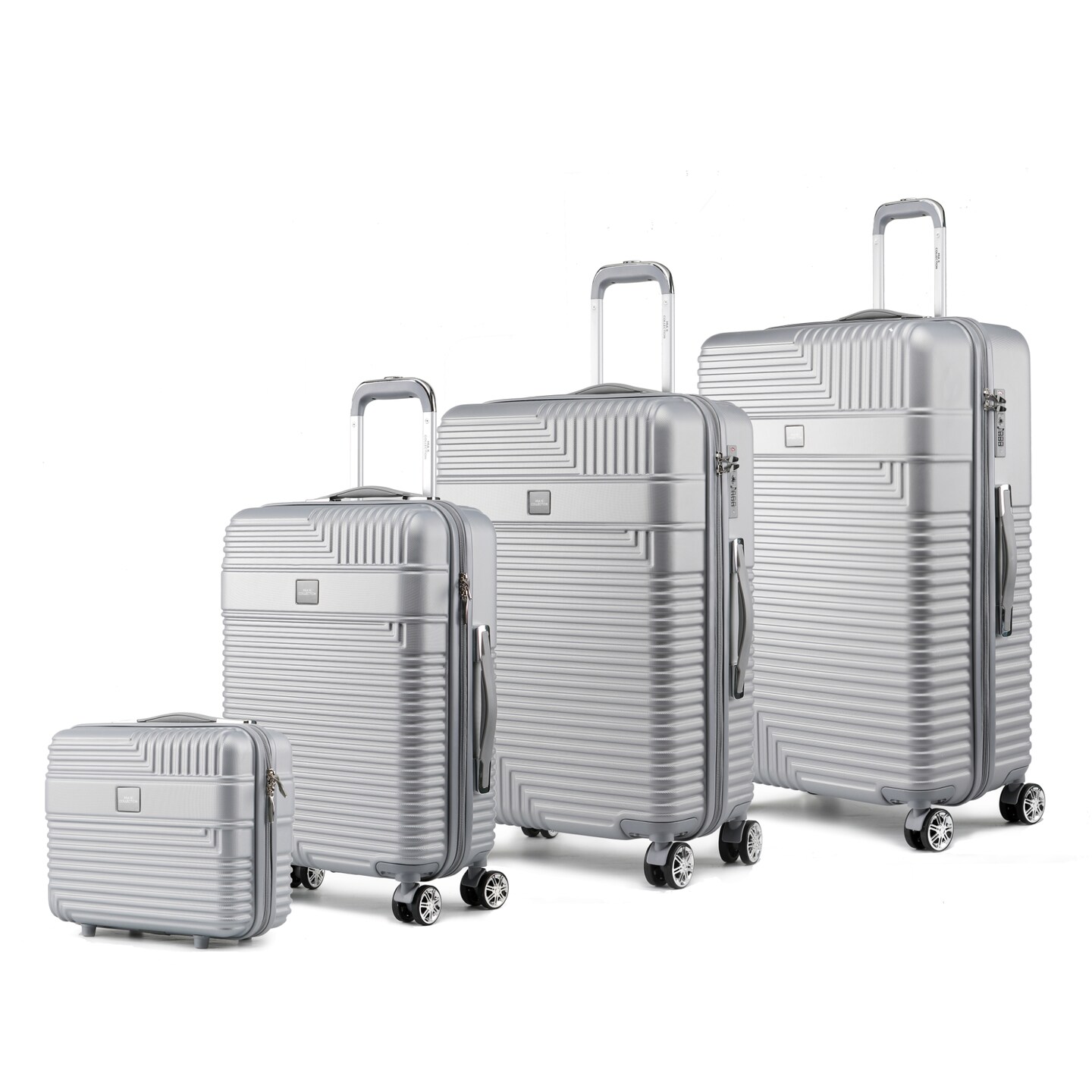 MKF Collection by Mia K - Women&#x27;s Mykonos Luggage Set- Extra Large Check-in, Large Check-in, Medium Carry-on, and Small Cosmetic Case