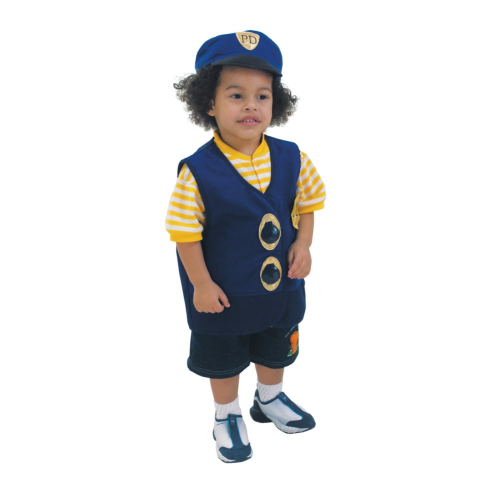 Kaplan Early Learning Company Toddler Police Officer Vest &#x26; Hat