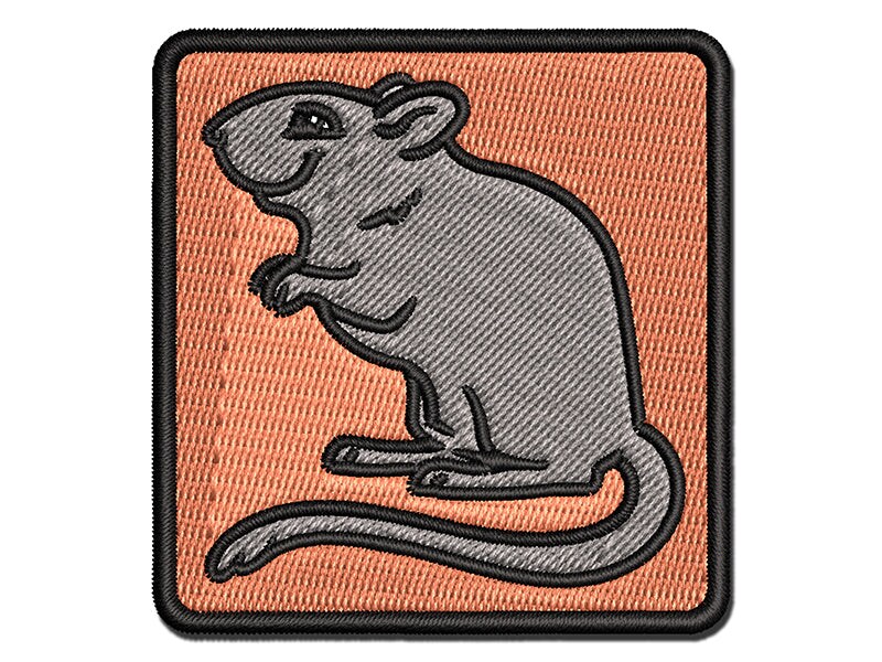 Gerbil Rodent Pet Multi-Color Embroidered Iron-On or Hook &#x26; Loop Patch Applique