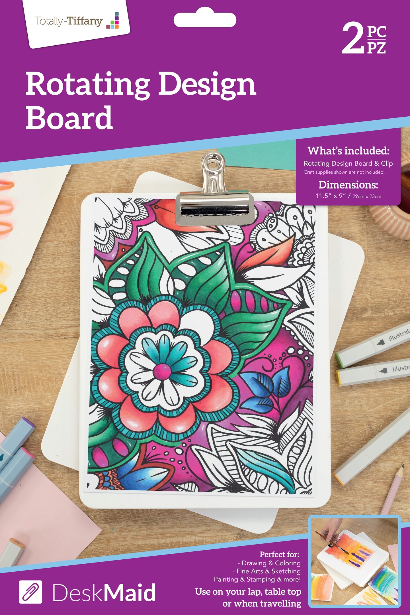 Totally Tiffany Desk Maid Rotating Design Board