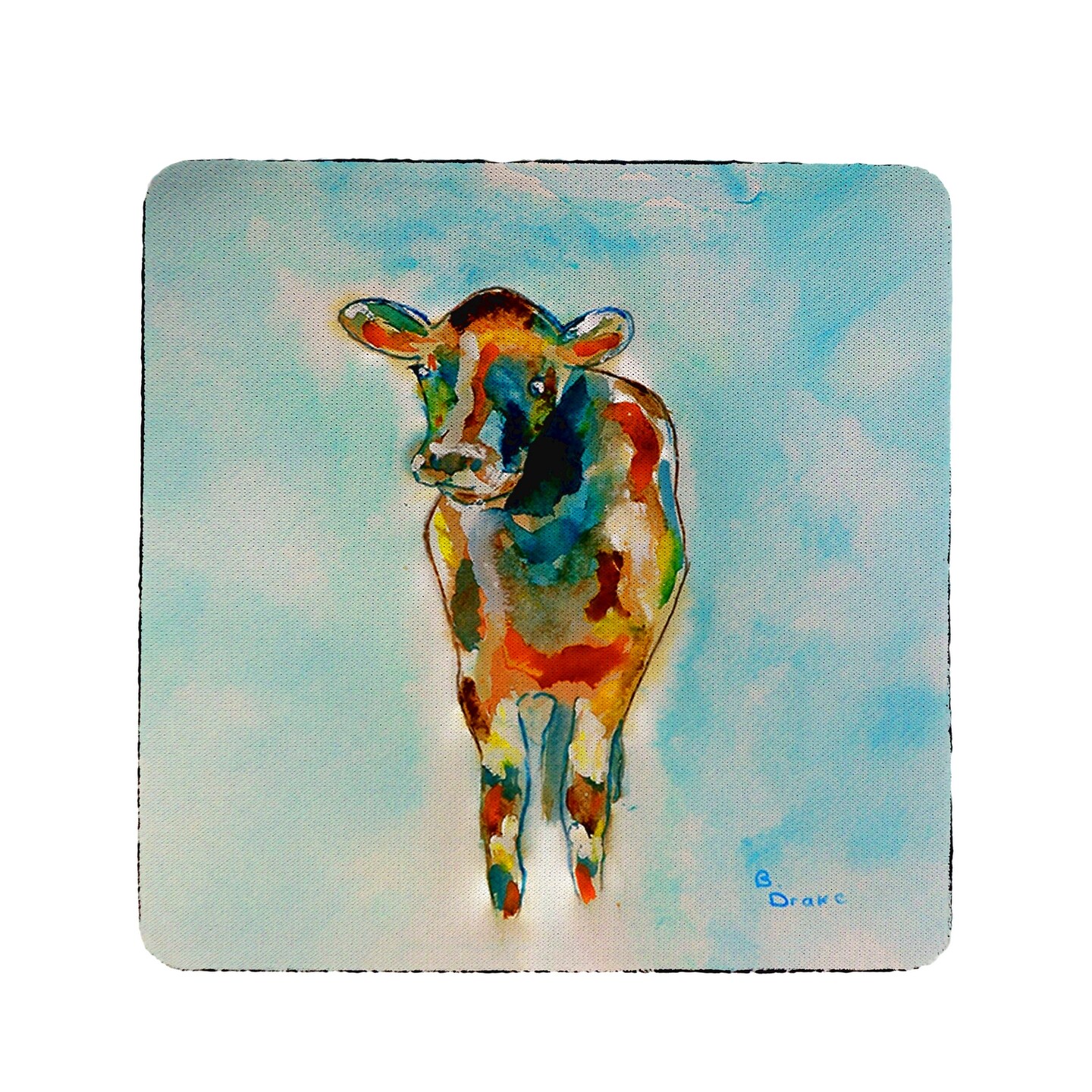 Betsy Drake Betsy&#x27;s Cow Coaster Set of 4
