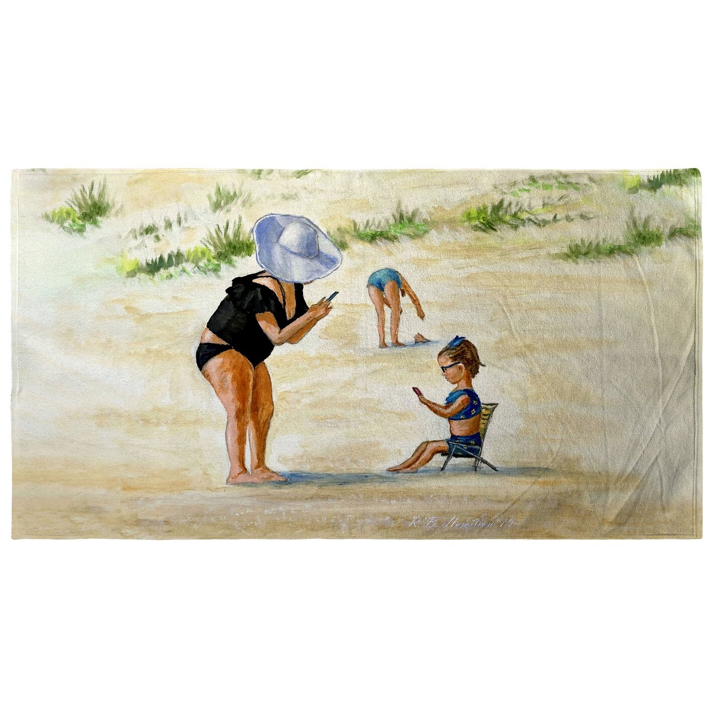 Betsy Drake Smile for Grandma Beach Towel