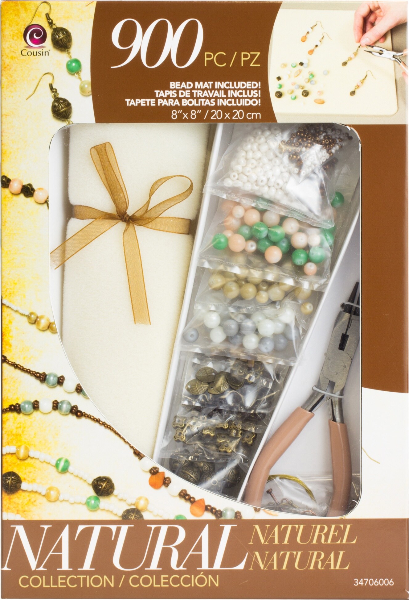CousinDIY Jewelry Basics Class In A Box Kit-Natural Glass
