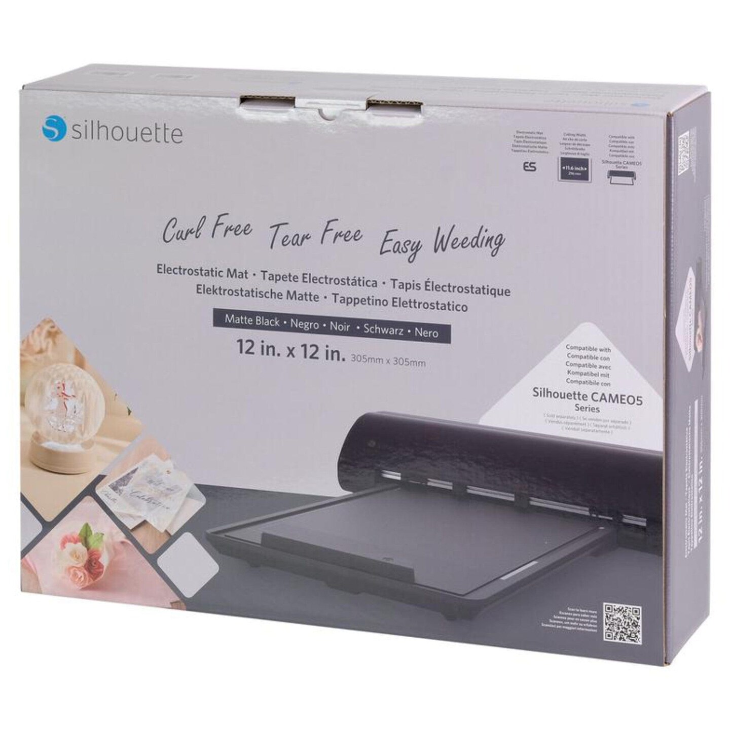 Silhouette Electrostatic Cutting Mat 12&#x22;X12&#x22;-Black