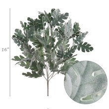 24-Pack: All-Weather Dusty Miller Bush with 12 Silk Sprays by Floral Home&#xAE;