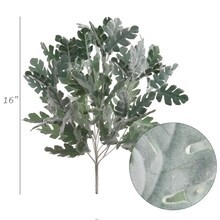 3 Pack: All-Weather Dusty Miller Bush with 12 Silk Sprays, Floral Home by Artificial Flowers