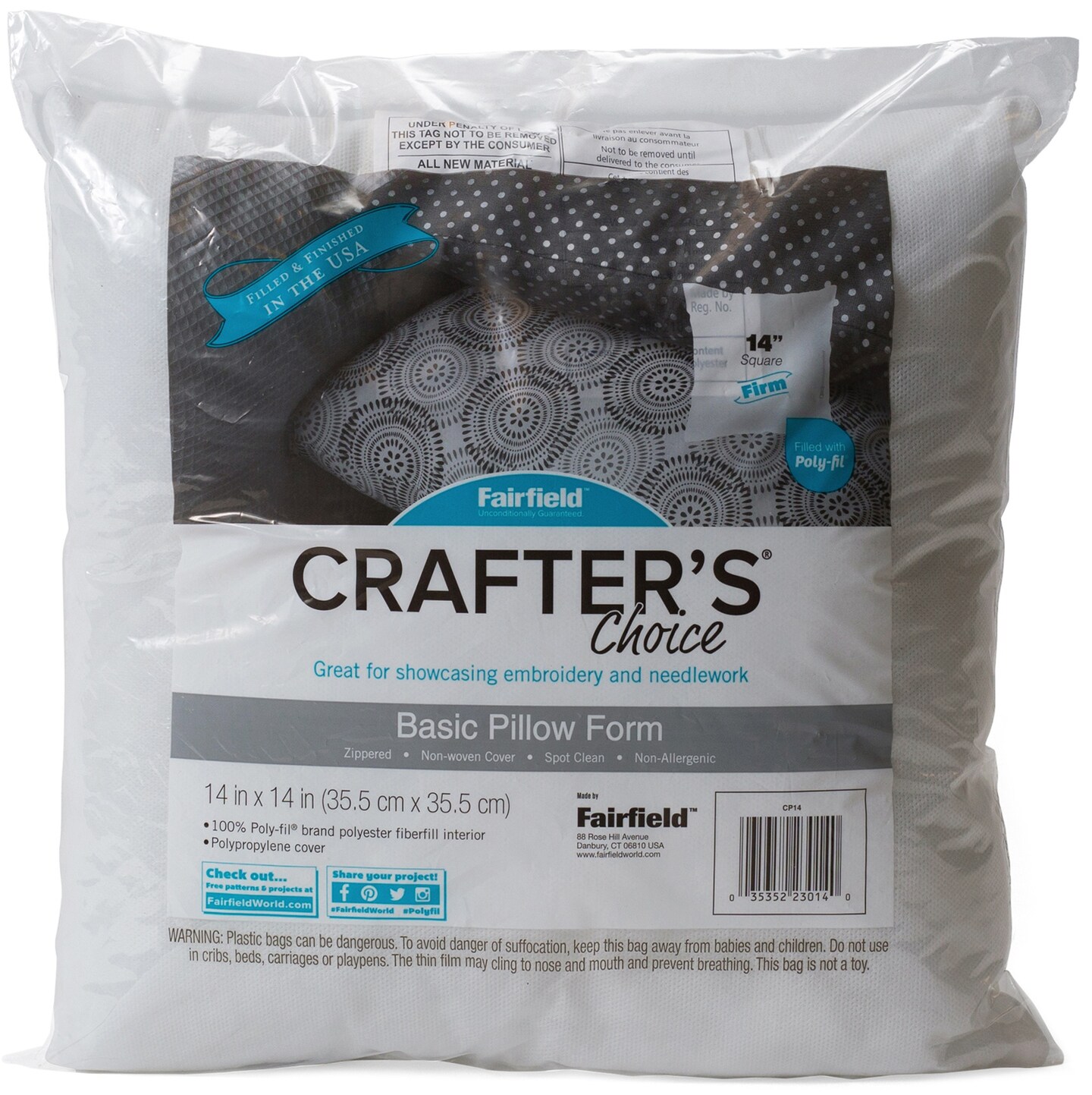 Fairfield Crafter's Choice Pillow Insert14"X14" Michaels