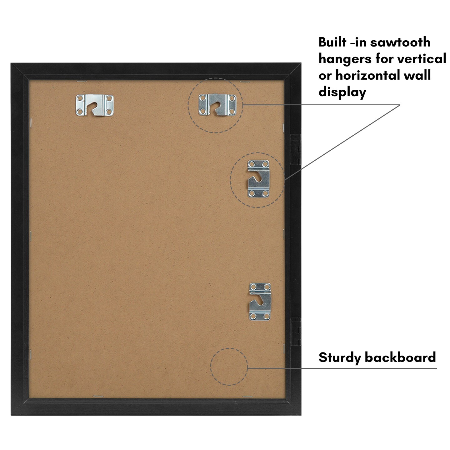 Americanflat 10x12.5 Kids Art Frame - Set of 4 - 8.5x11 with Mat or 10x12.5 without Mat - Kids Artwork Frame - Magnetic Frame Closure - Shatter Resistant Glass - Hanging Hardware