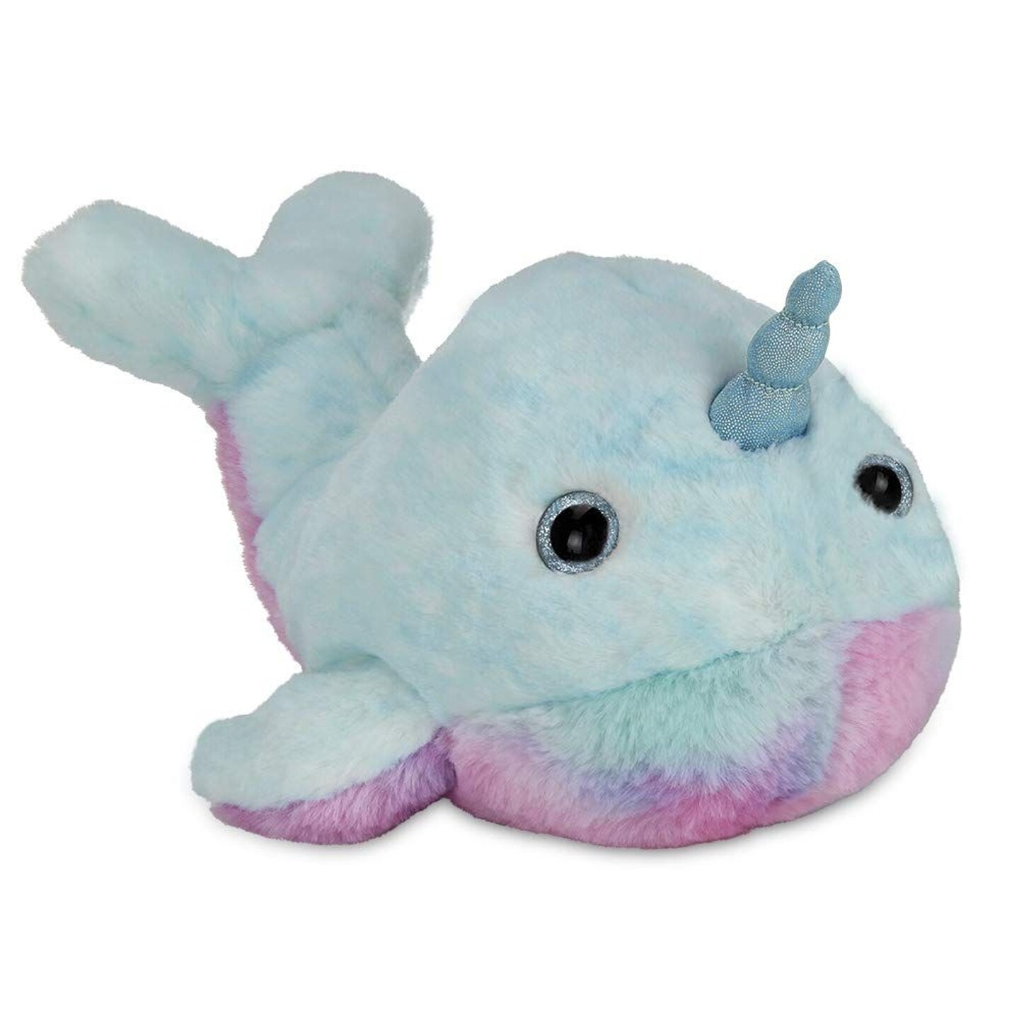 Bearington Narwally Plush Stuffed Animal Blue Narwhal, 12 inches