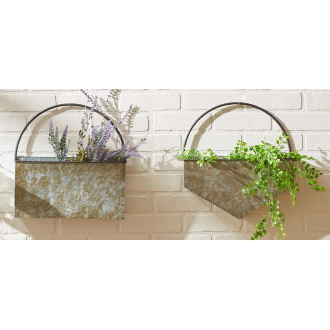 The House of Awareness Rectangle and Diamond Galvanized Wall Planter