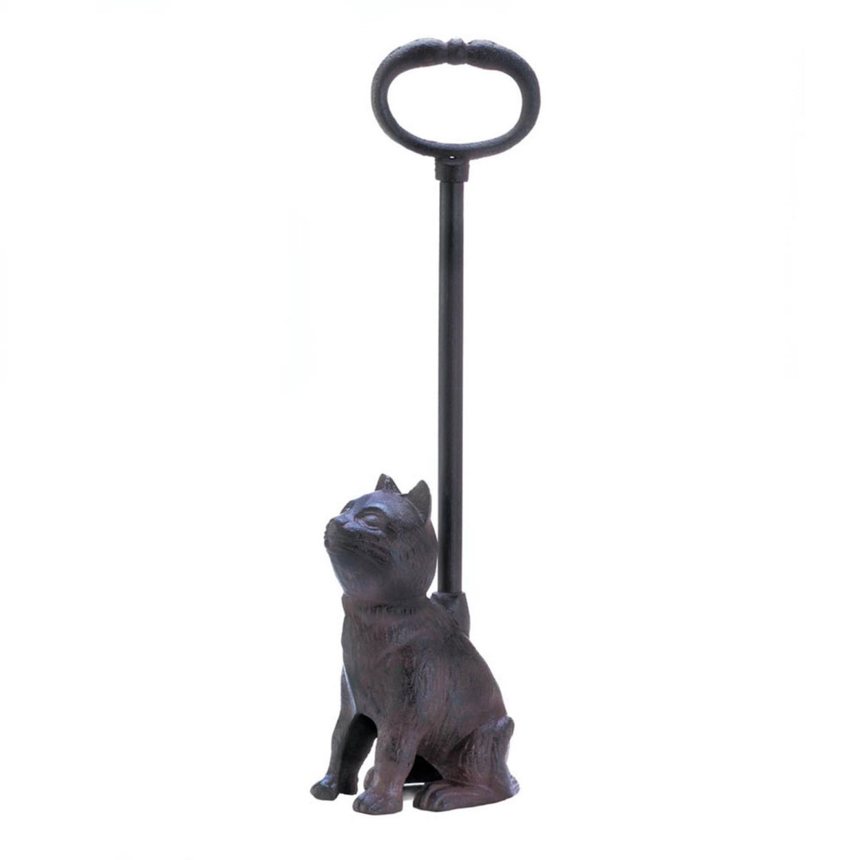 Accent Plus Home Decorative Cast Iron Cat Door Stopper With Handle