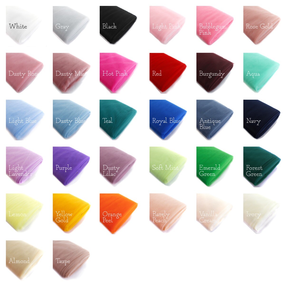 54&#x22; Tulle Fabric Bolt