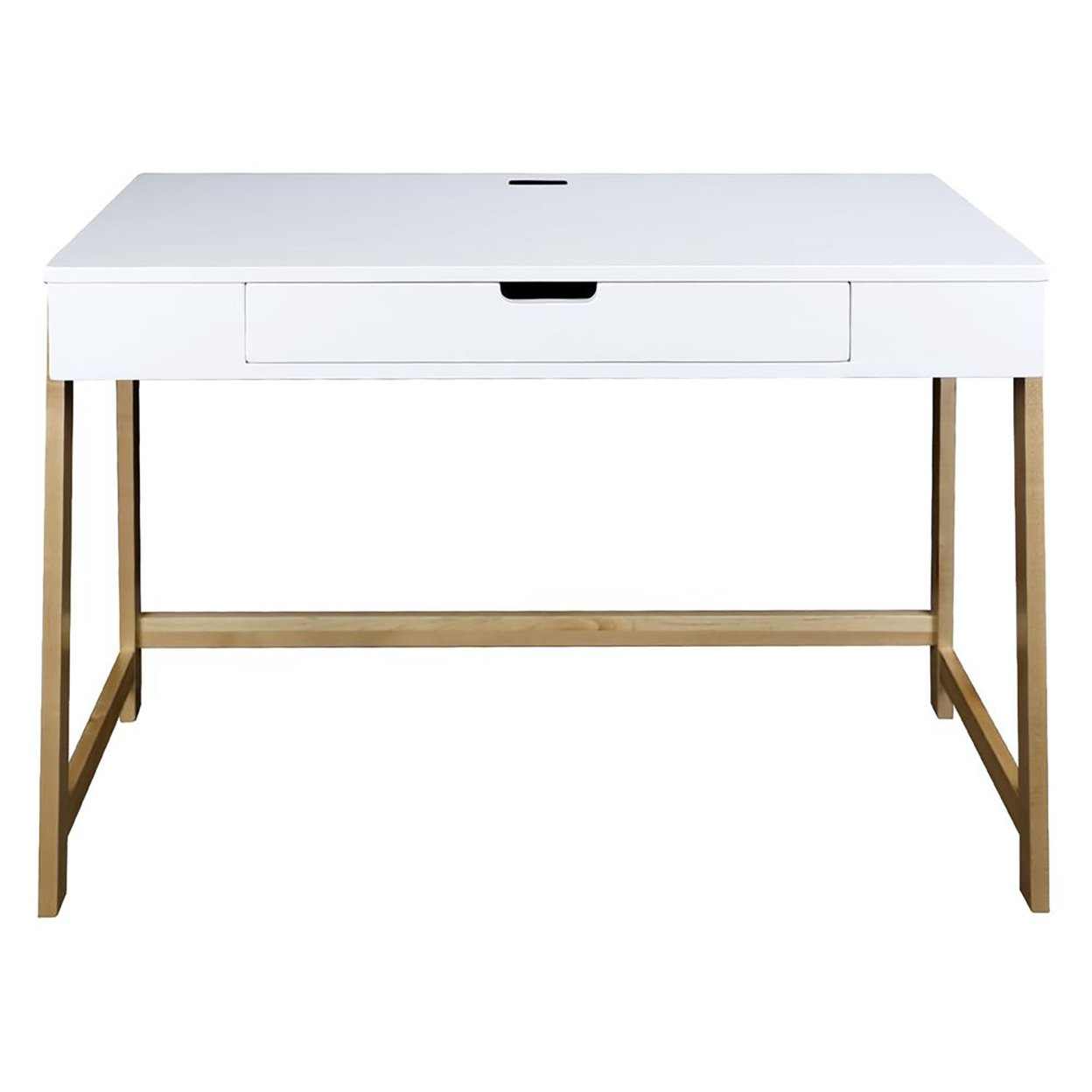 American Trails Indoor Furniture Neorustic Smart Desk With Usb Ports Two Tone White Natural
