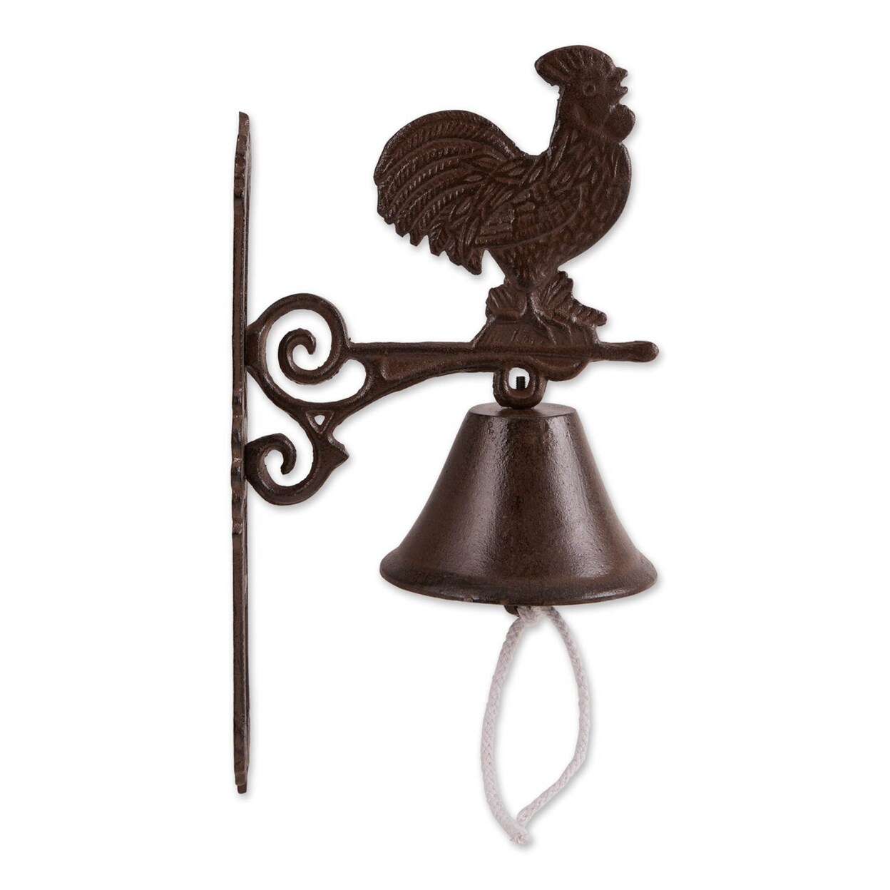 Accent Plus Home Decorative Wall-Mounted Cast Iron Rooster Bell