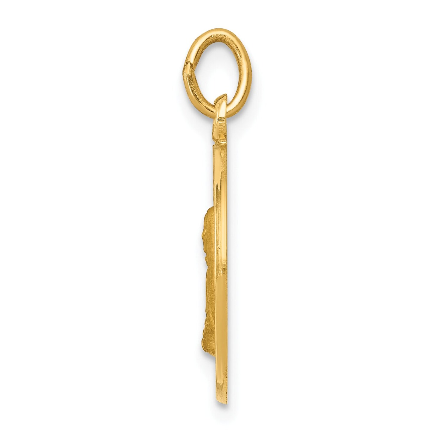 14K Yellow Gold Mother Cabrini Medal Charm Pendant Jewerly 23mm x 15mm
