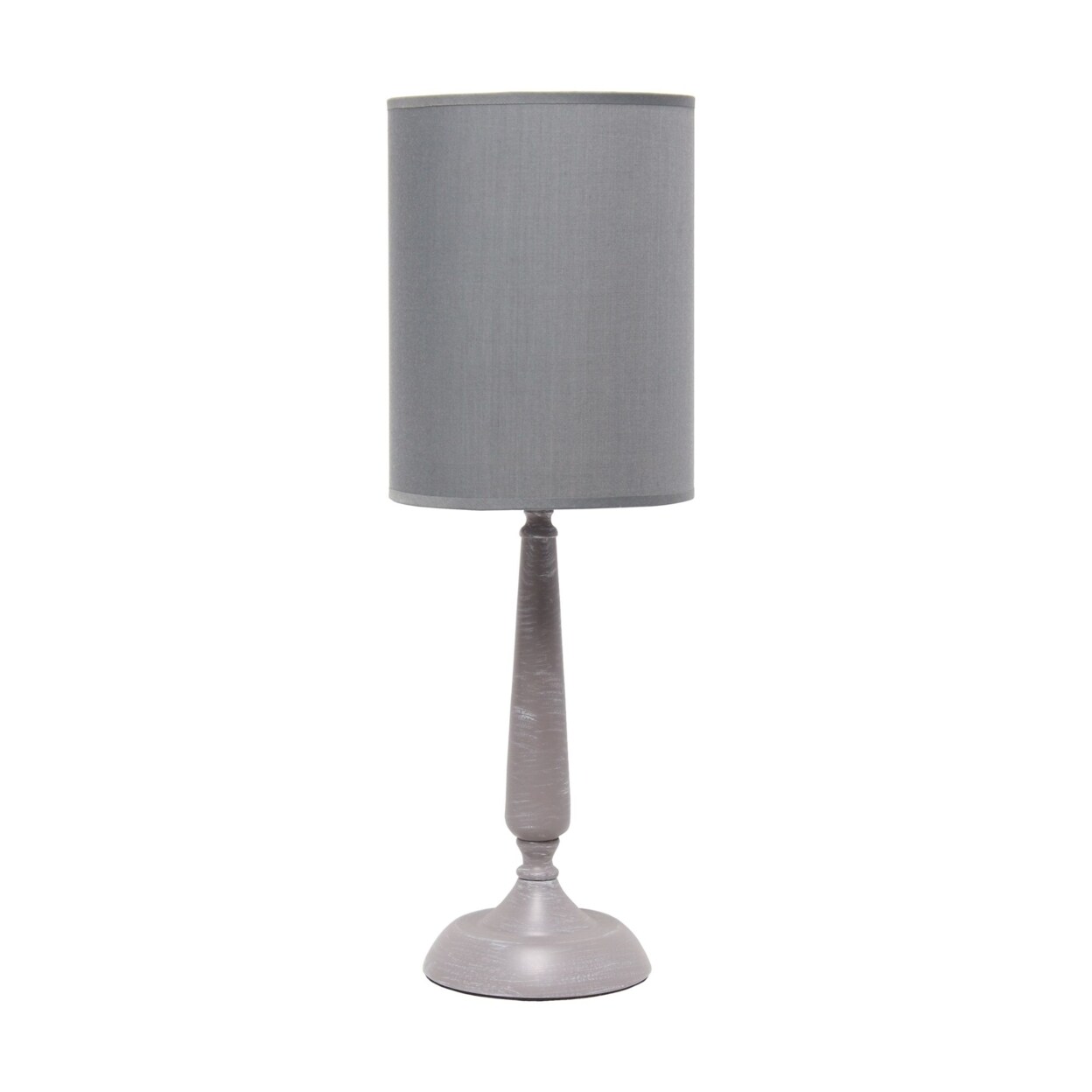 Simple Designs   Traditional Candlestick Table Lamp -  Gray Wash