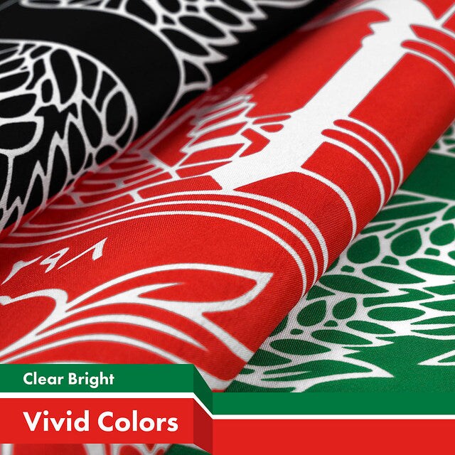 G128 Combo Pack: USA American Flag &#x26; Afghanistan Afghan Flag 3x5 FT Printed 150D Polyester