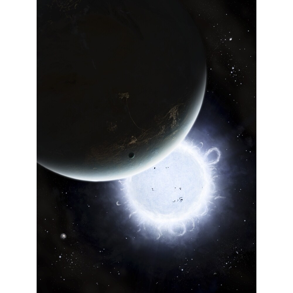 The Tiny Moon Rakka Ume Travels Into The Shadow Of The Planet Tenjin Poster Print