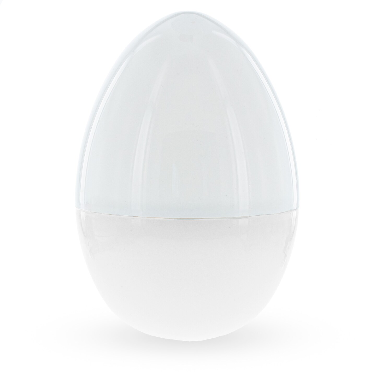 Giant Size Large Two Shades White Plastic Easter Egg 12 Inches
