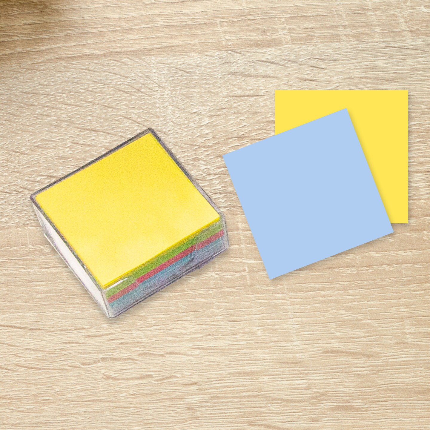 BAZIC 75mm X 75mm 300 Ct. Color Paper Cube w/ Tray