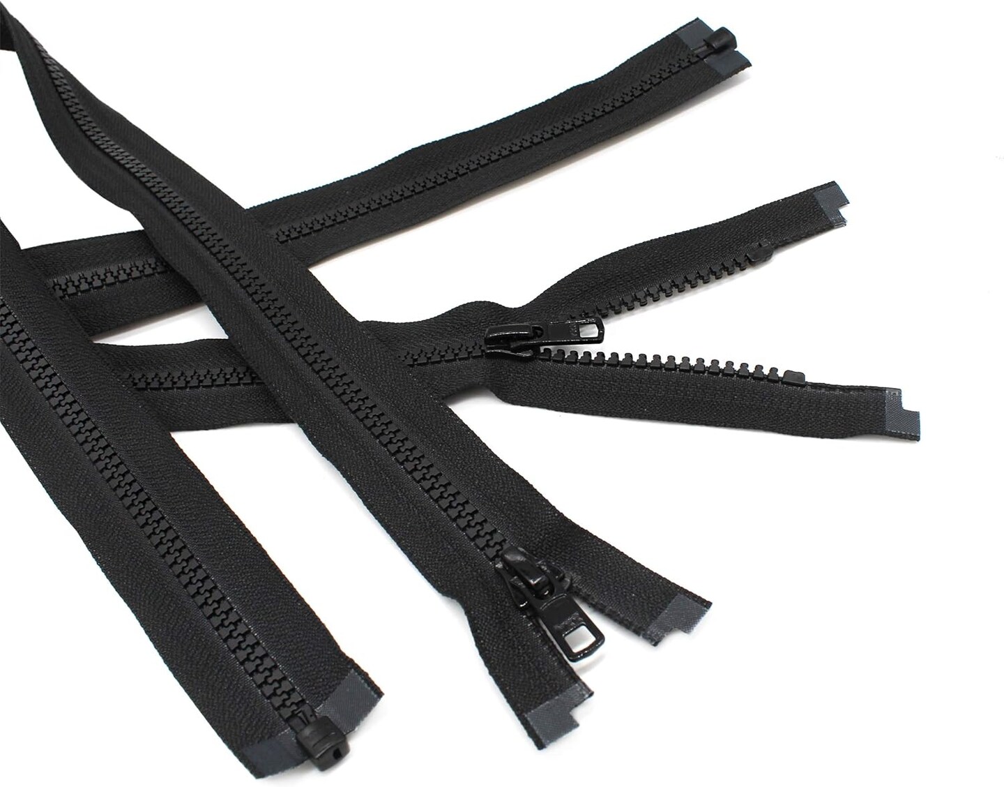 #5 Molded Black Plastic YKK® Separating Zippers (2 Pieces Per Pack) (10" Inches)